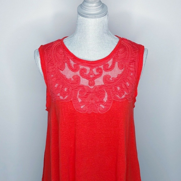 Free People Top Tank Meant to Be Red Size XS (Z14) - Picture 4 of 8